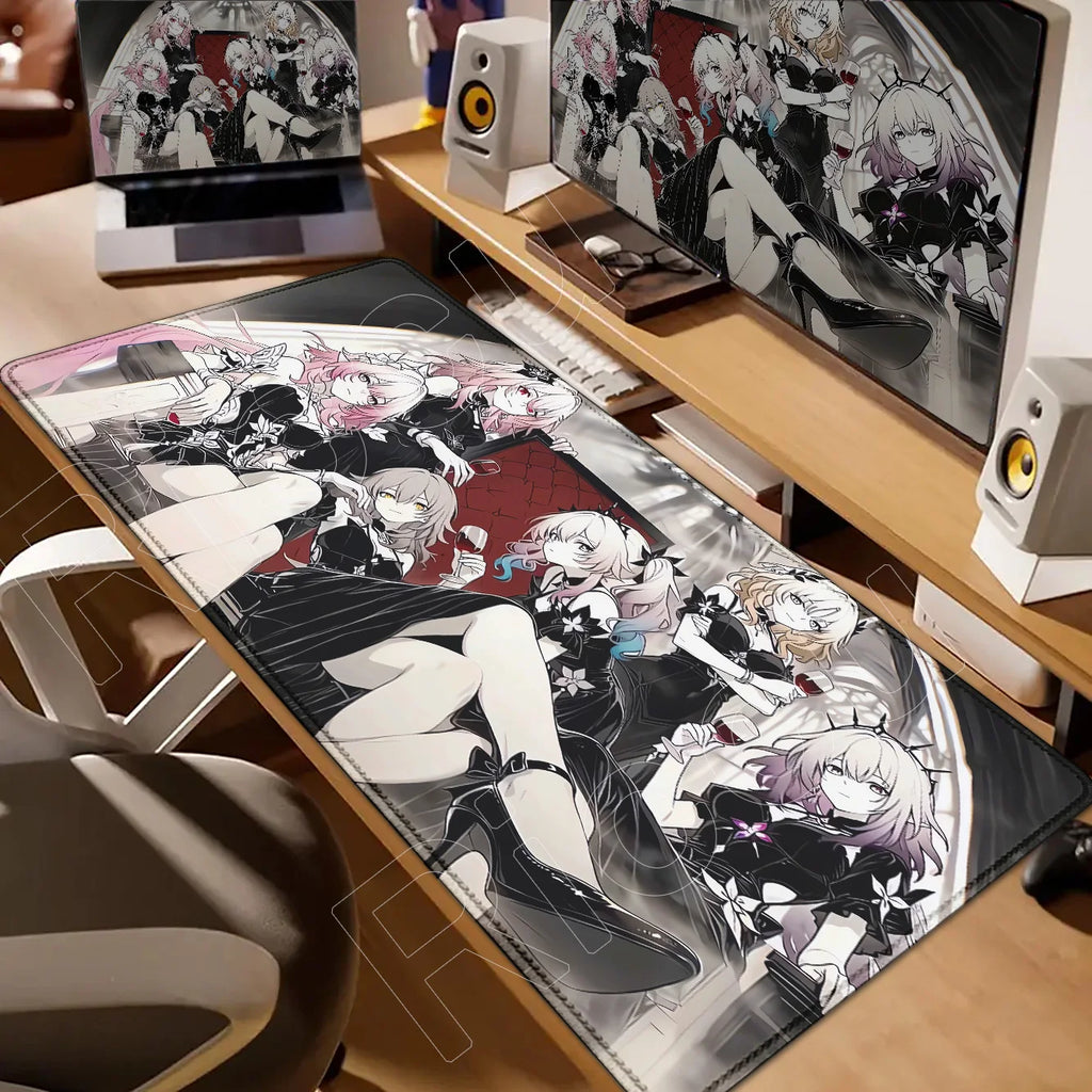 Castorice Evernight Cyrene Mouse Pad Honkai Star Rail Large Mousepad Computer Keyboard XXL Anime Pc Gaming Accessories Desk Mat