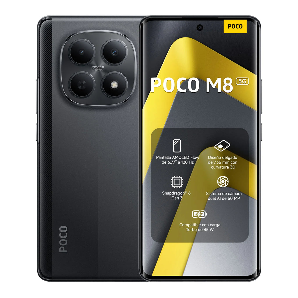 【New Product】Xiaomi Official |   Poco M8 5g |   Charger Not Included |   Snapdragon ®   6Th Gen 3 |   6.77" 120 Hz Flow Amoled Display |   7.35mm Curved and Elegant 3D Design |   Next-Generation 50Mp Ai Dual Camera Syste
