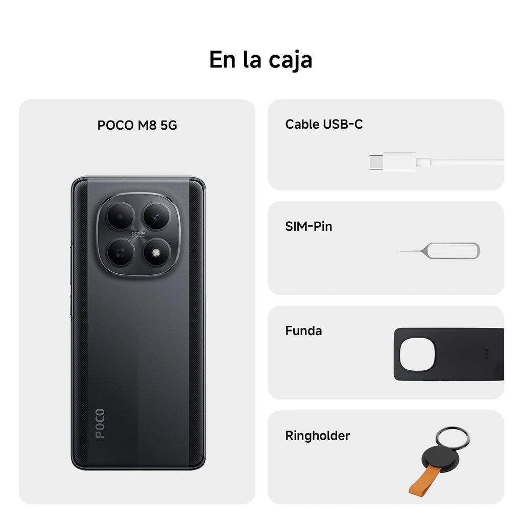 【New Product】Xiaomi Official |   Poco M8 5g |   Charger Not Included |   Snapdragon ®   6Th Gen 3 |   6.77" 120 Hz Flow Amoled Display |   7.35mm Curved and Elegant 3D Design |   Next-Generation 50Mp Ai Dual Camera Syste
