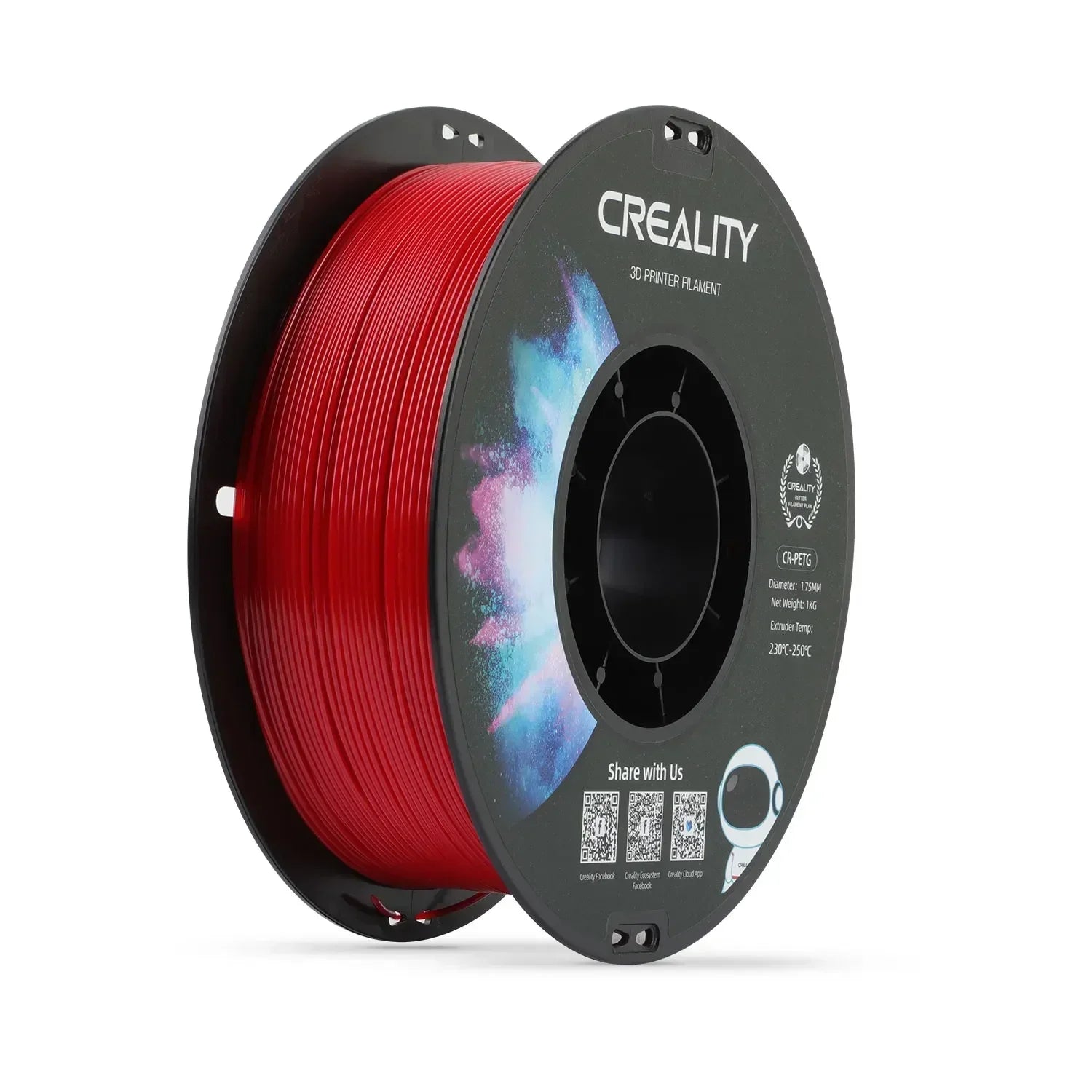 Original CREALITY Printer CR-PETG Filament 1KG 1.75mm 7 Colors Choose High Temperature Eco-friendly Odorless Non-toxic Excellent