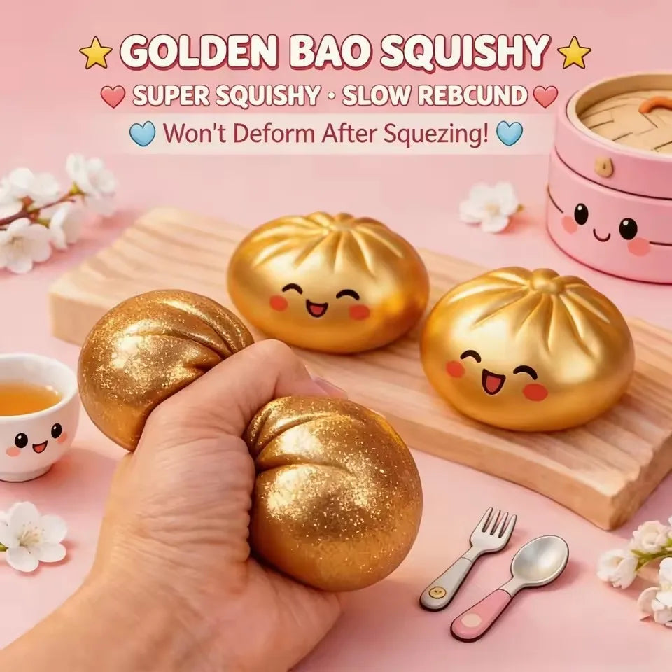Dumpling shaped pressure reducing simulation ball, with a soft and slow bouncing touch, suitable for decompression, office and h