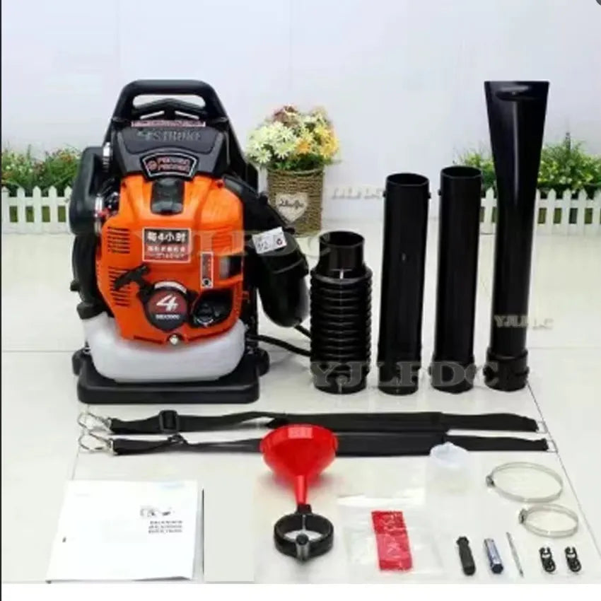 75.6Cc BBX9900 Air Blower Four-Stroke Knapsack Snow Blower Petrol Leaf Blower Leaf Vacuum Wind  High Vacuum Fan