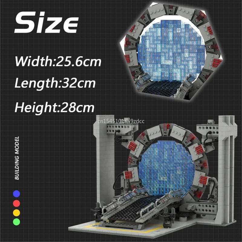 MOC Stargateals SG-1 Portaled Building Block Kit Movie Space Travel Scenes Wormhole Bricks Constructor Toys Birthday Gifts