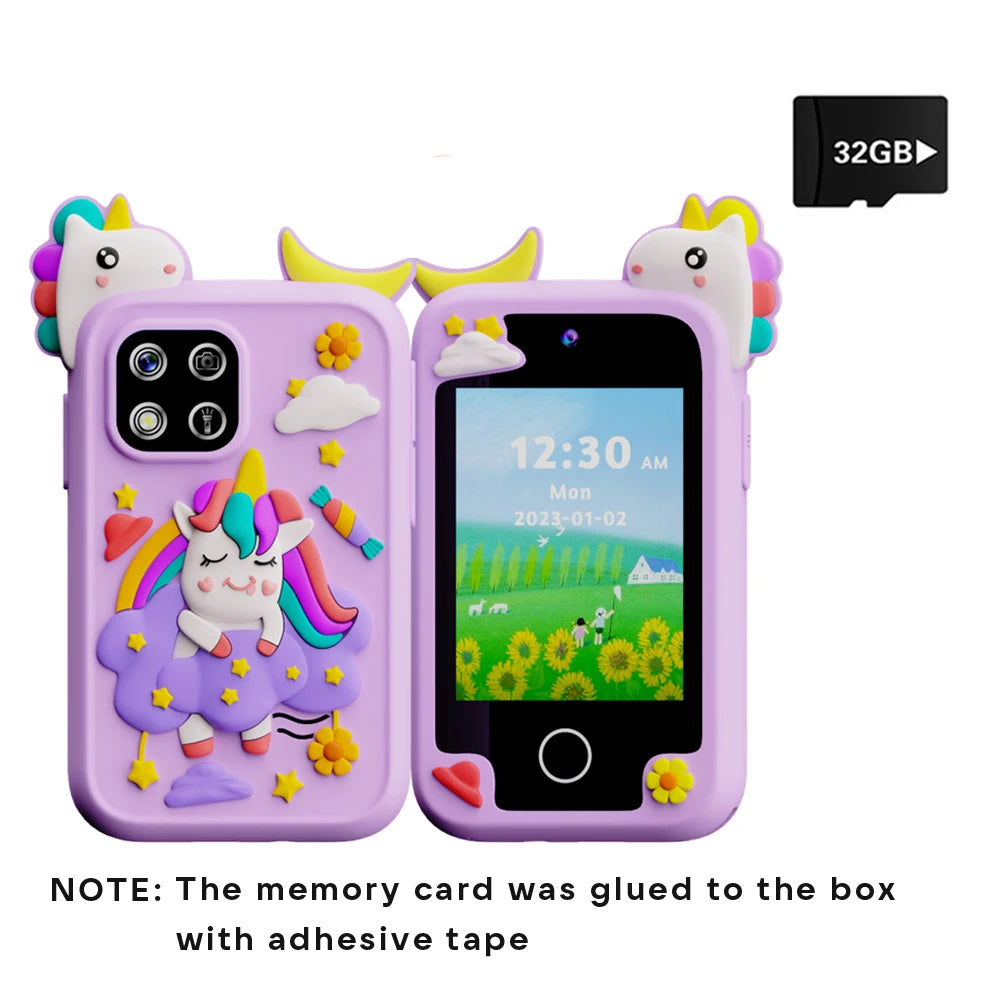 Children Kids Toy Phone Musical Unicorn Dinosaur Baby Mobile Selfie Camera MP3 Player Educational Toys Christmas Birthday Gifts