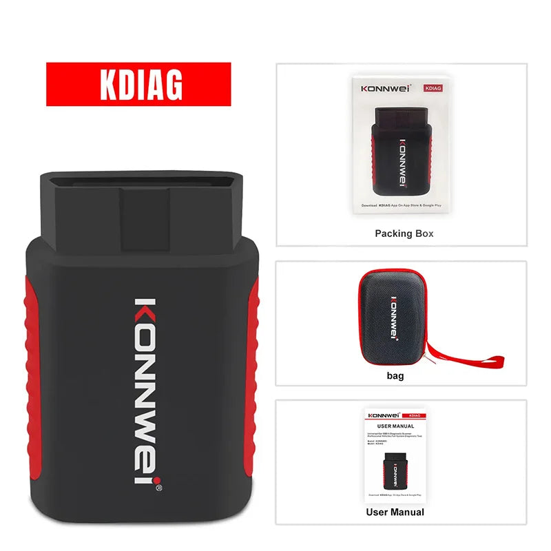 KONNWEI KDIAG Car OBD2 Diagnostic Tool Bluetooth Full System Auto Scanner Oil Reset SRS SAS EPB Service ECU TPMS Programmer Tool