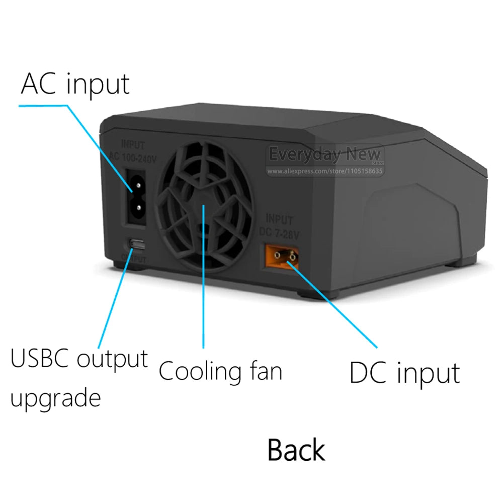 US ToolkitRC M6DAC V2 Charger 1-6S Intelligent Balance 2CH AC/DC Toy Model Vehicle, Vessel, Drone Lithium Battery FPV