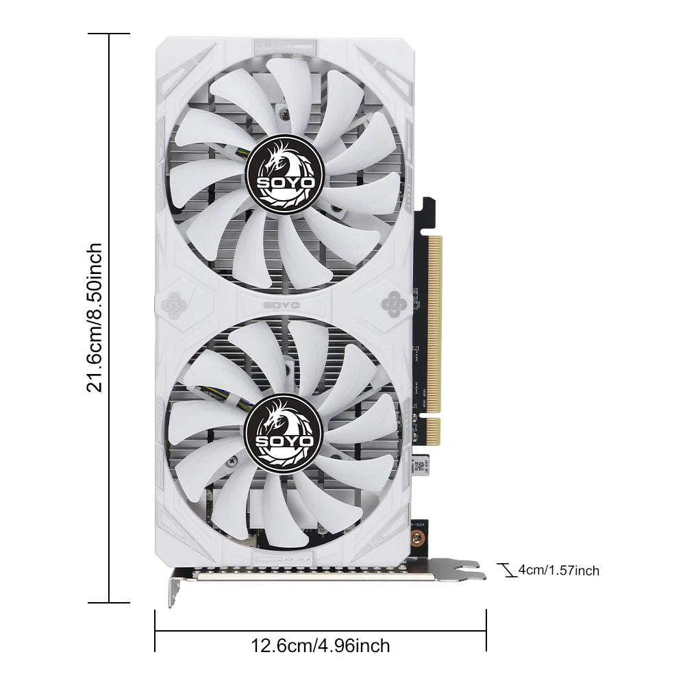 AMD Radeon RX6500XT 4GB Gaming Graphics Card SOYO GDDR6 Memory PCIE4.0x4 Desktop Computer Video Cards HDMI DP 64Bit 6pin ATI 6NM