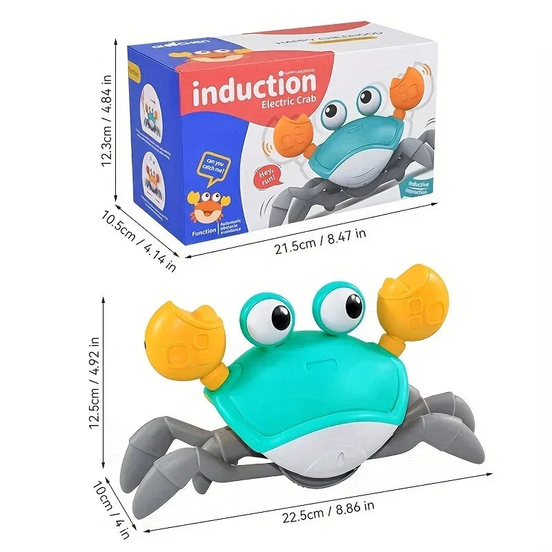 Induction Escape Crab Electric Pets Musical Toys Toddler Crawling Toys Interactive Toys for Children Christmas Gifts