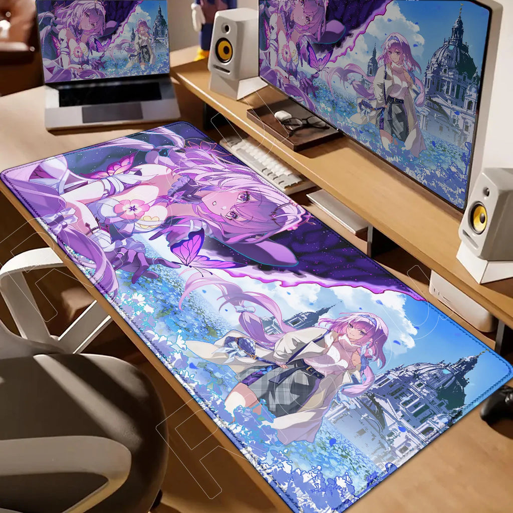 Castorice Evernight Cyrene Mouse Pad Honkai Star Rail Large Mousepad Computer Keyboard XXL Anime Pc Gaming Accessories Desk Mat