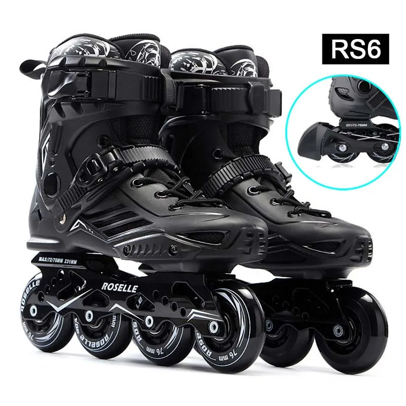 Original Roselle Size 35 to 46 Inline Roller Skates Professional Adult Kids Roller Skating Shoes Slalom Sliding FSK Patines
