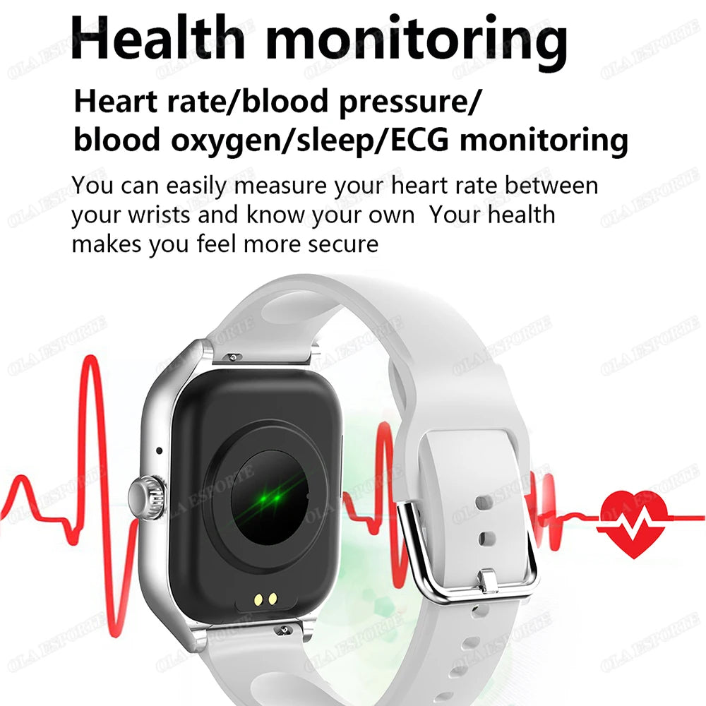 2025 New Smart Watch Women Men Android IOS Phone Bluetooth Call Blood Oxygen Blood Pressure Monitor smartwatch For Android IOS