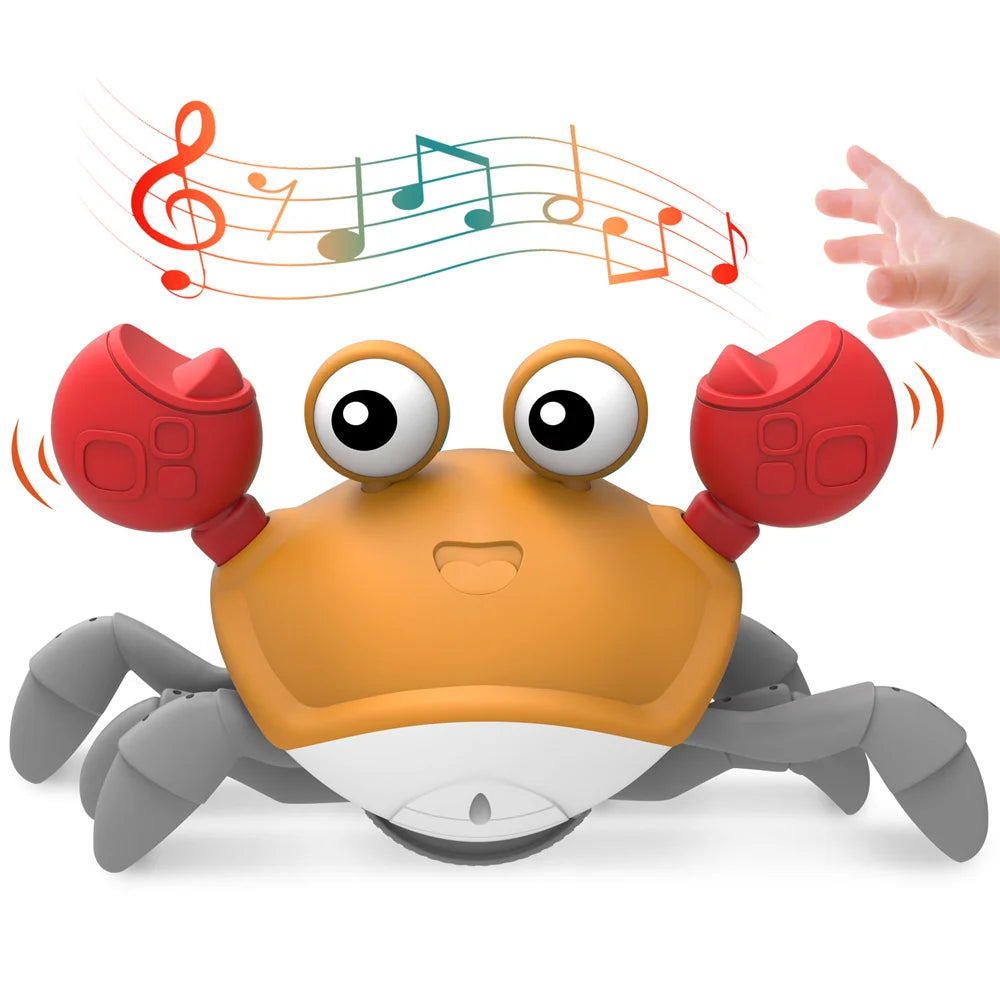 Induction Escape Crab Electric Pets Musical Toys Toddler Crawling Toys Interactive Toys for Children Christmas Gifts