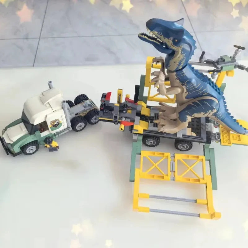 Dinosaur Series Dinosaur Missions Allosaurus Brick sets Transport Truck Children's Dinosaur World Park Toys Christmas gift 76966