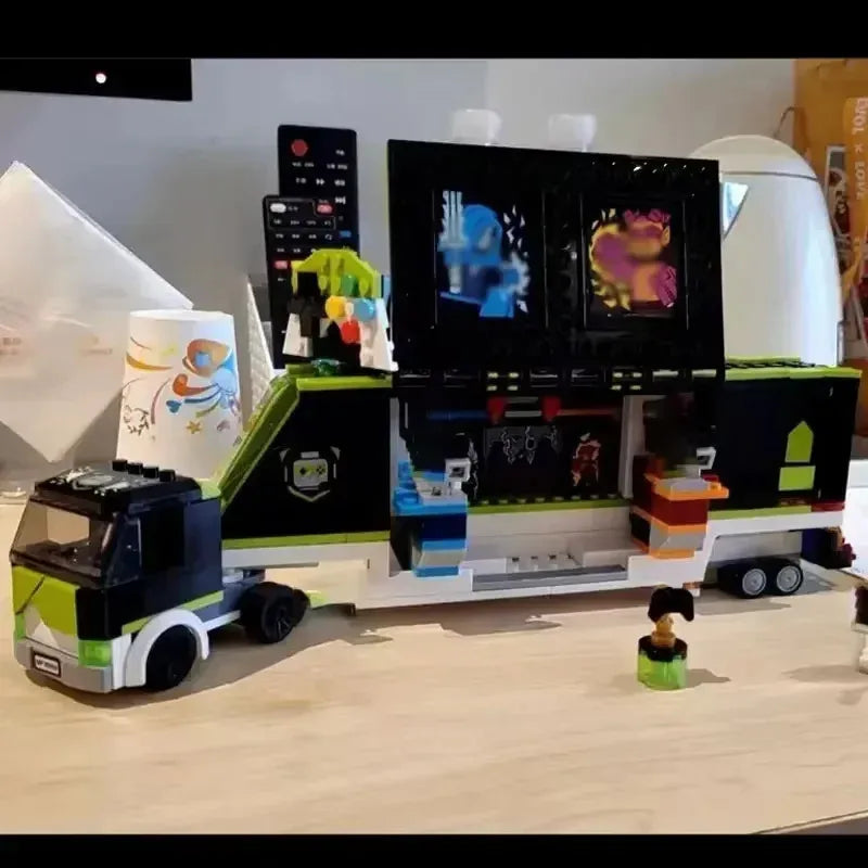 Compatible Sets City Series E-Sports Competition Truck 60388 Children's Educational Assembly Building Block Children's Toys Gift