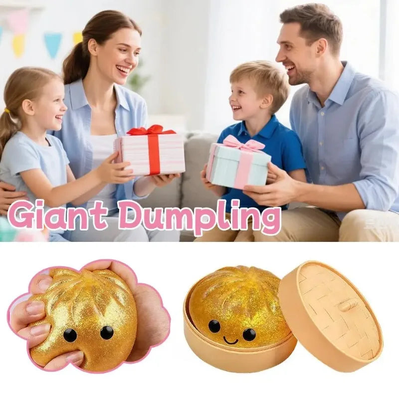 Dumpling Shape Slow Rising Stress Ball Reusable Squeeze Toy Home Decor Festival Gift