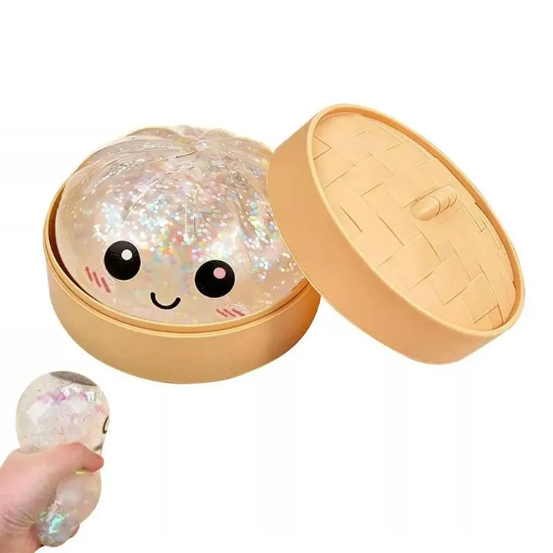 Dumpling Shape Slow Rising Stress Ball Reusable Squeeze Toy Home Decor Festival Gift