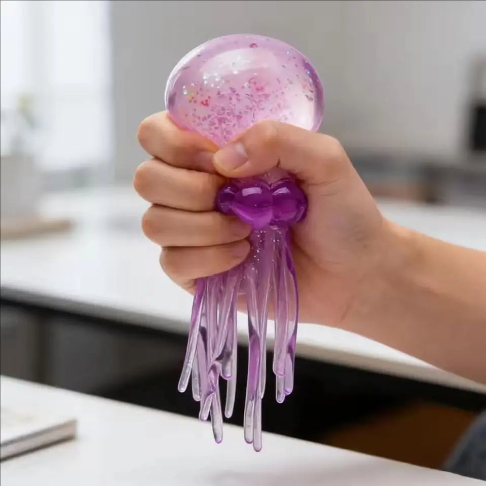 Squishies Nee Doh Jellyfish  Squish Toy Fidget Toy, Water Sensory Soft Jelly Squeeze Stress Relief Fidget Toy