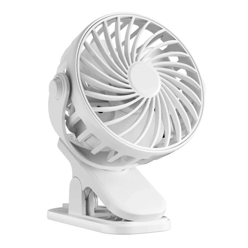 Mini Fan Rechargeable Fan 720° Rotating Hanging Clip Fan with Nightlight Portable Office Bedroom Dormitory Outdoor Fan Gifts