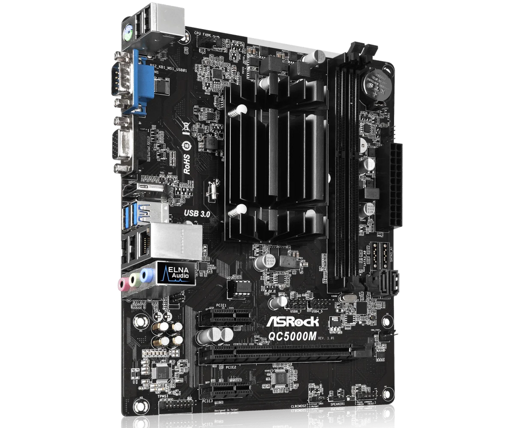 ASRock QC5000M motherboard Integrated AMD Radeon HD 8330 Graphics AMD FT3 Kabini A4-5050/5000 Quad-Core APU DDR3 32GB M-ATX