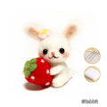 Cute Animal Collection Panda Squirrel Cat Turtle Doll Non-Finished Felt Kit Wool Felt Poked Kitting DIY Felting Materials