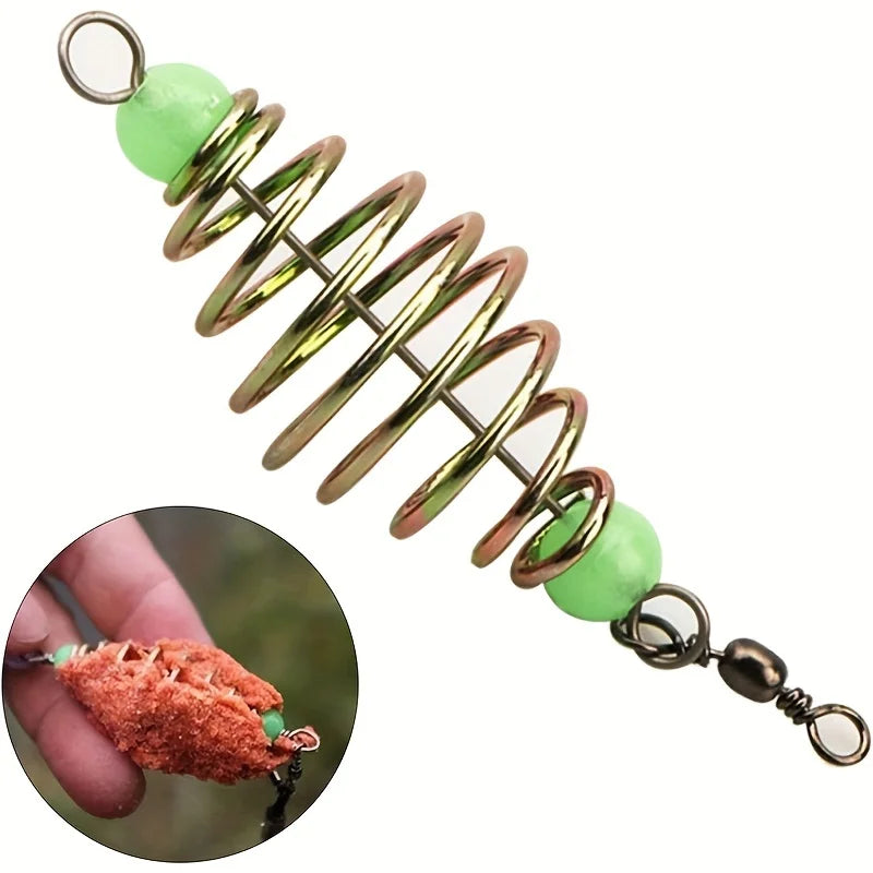5Pcs Fishing Bait Trap Cage, Spring Feeder Basket Holder, Lure Bait Cage Fishing Accessories, Carp Fishing Tackle for Easy Bait