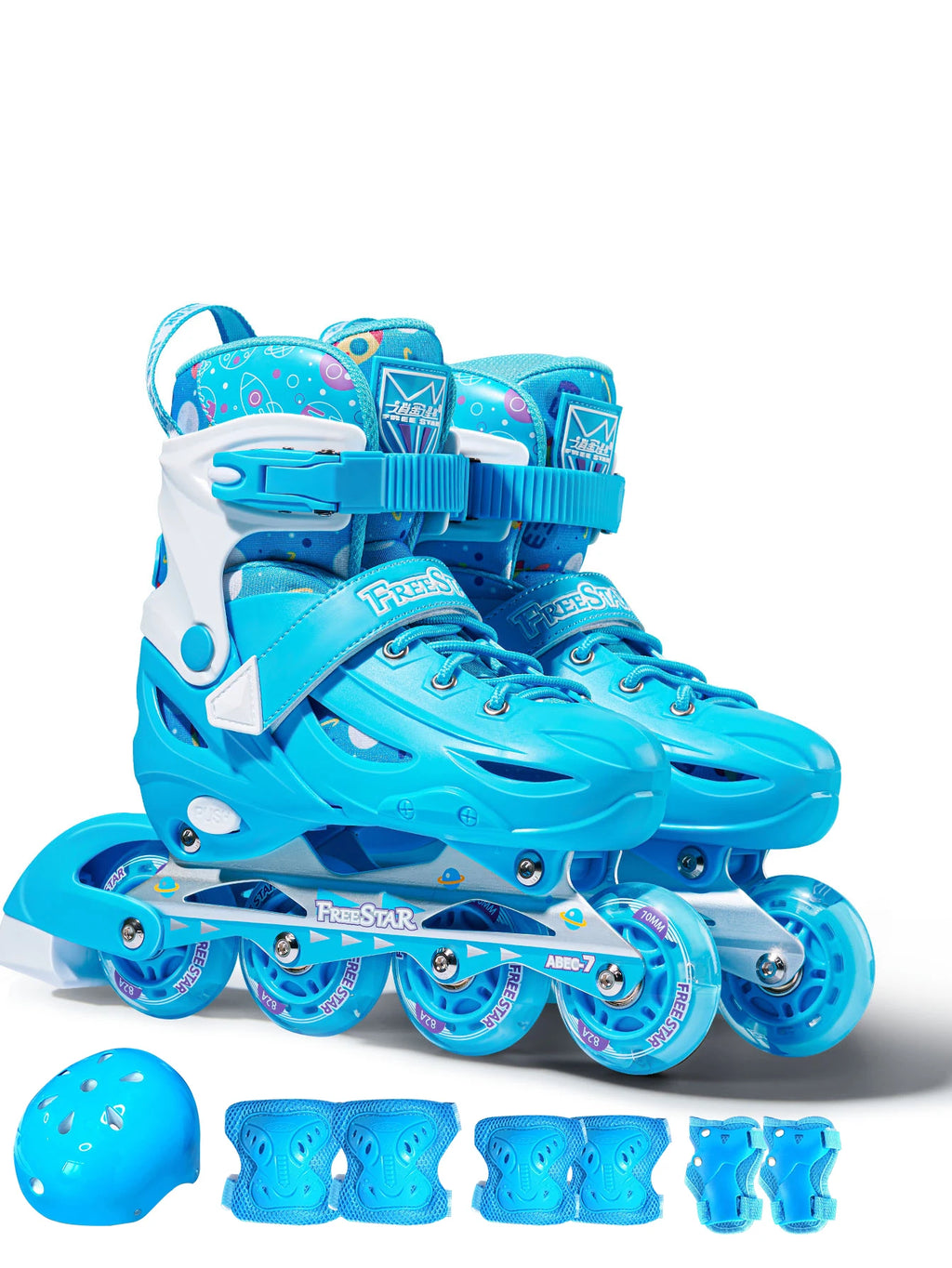 Easy Star Sports Wind 1 set high-end hard shell full surround PU wheel full flash roller skates adjustable size professional tra