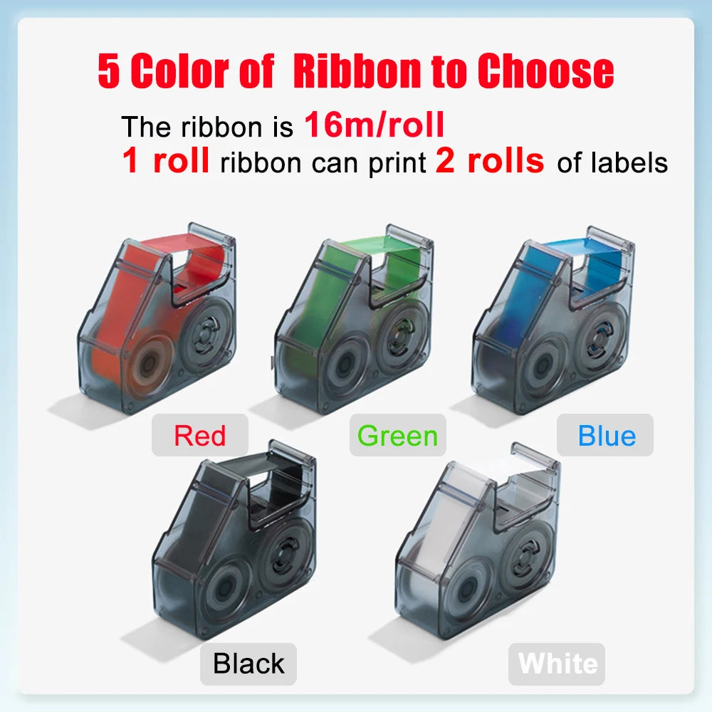 Niimbot N1/B18 Thermal Transfer Label Printer Self-Adhesive Waterproof Cord Labels Tag Wireless Label Maker Cable with Ribbon