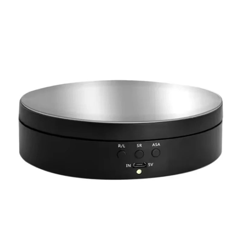 USB-Powered Rotating Turntable with 3 Speed Modes 360° Motorized Display Stand for Product Photography Jewelry&Video Shooting
